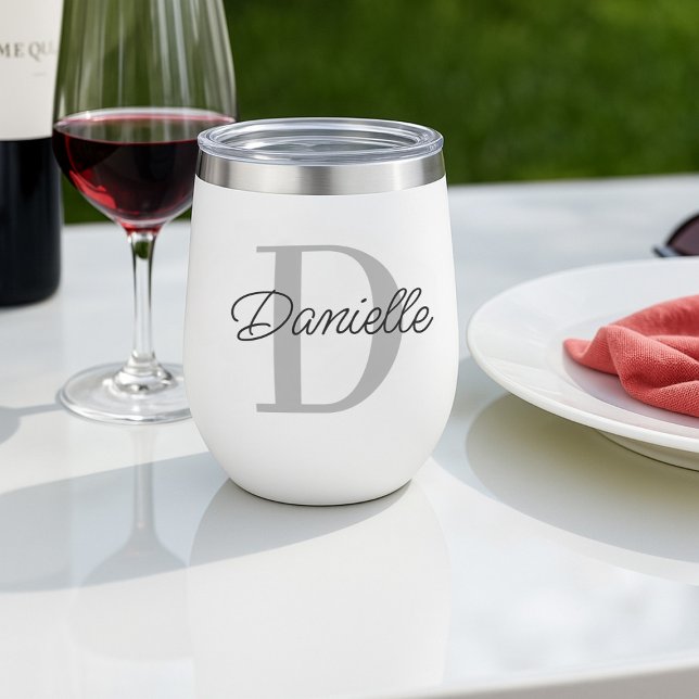 Nom personnalisé Monogramme initial Minimaliste mo (Créateur téléchargé)