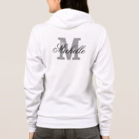 Nom personnalisé monogramme polaire sweat - shirt 
