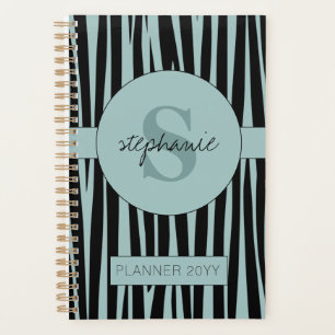 Nom personnalisé Monogramme Zebra stripes motif
