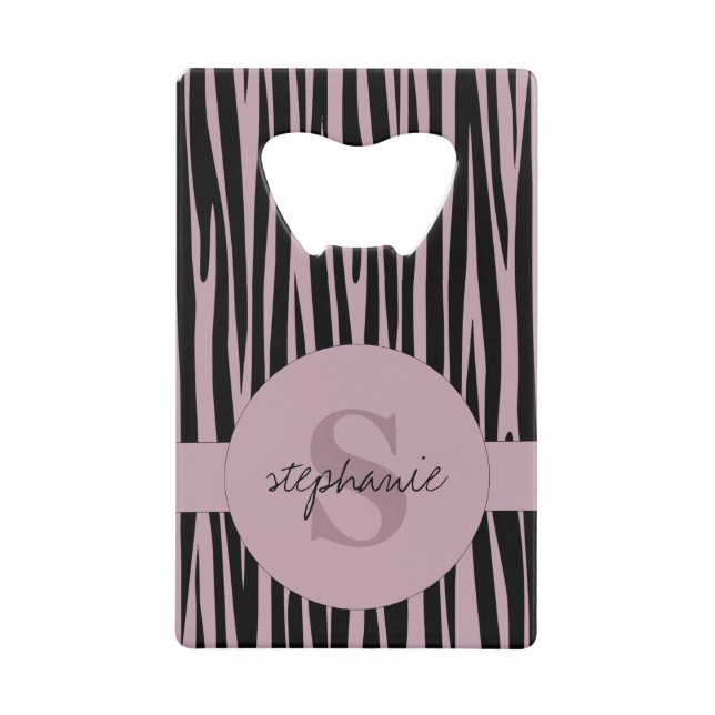 Nom personnalisé Monogramme Zebra stripes motif (Devant)