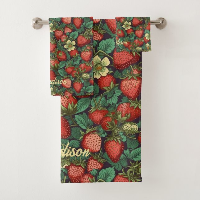 Nom personnalisé Motif fraise (En situation)