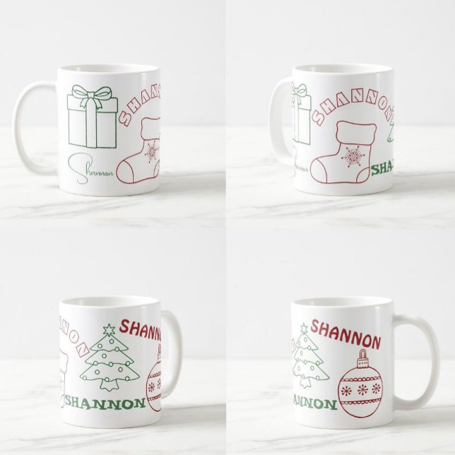 Nom personnalisé Mug de Noël (Créateur téléchargé)