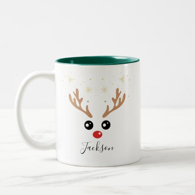 Nom personnalisé Mug de vacances pour les garçons  (Gauche)
