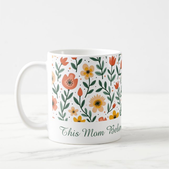 Nom personnalisé Mug for Mom - "Cette mère apparti (Gauche)