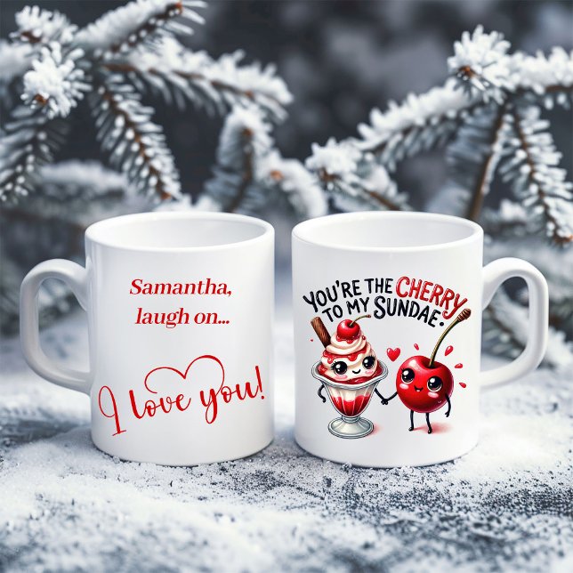 Nom personnalisé Mug Nourriture Mignonne Cadeau dr (Custom Name Cute Food Mug Funny Valentine Love Gift)