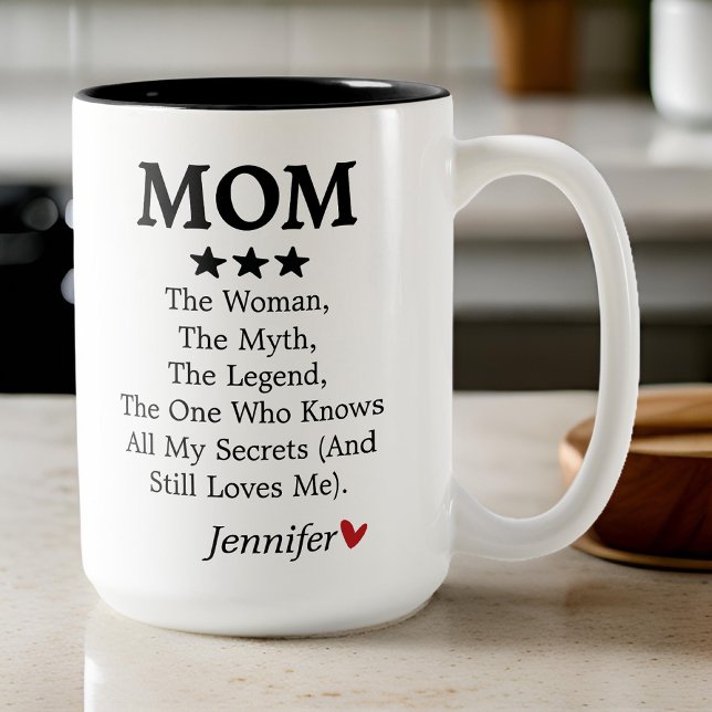 Nom personnalisé Mug pour maman, cadeau d'annivers (custom name mug, gift for mom, mothers day mug, birthday gift for mom, mama gift, funny mom mug)