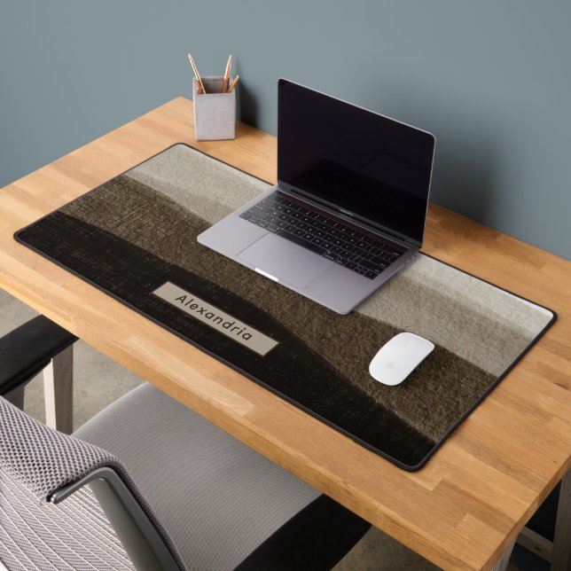 Nom personnalisé Neutral Browns Office Cadeau Desk (Bureau 2)