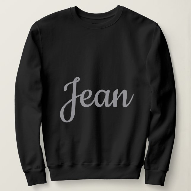 Nom personnalisé noir Sweatshirt féminin (Design devant)