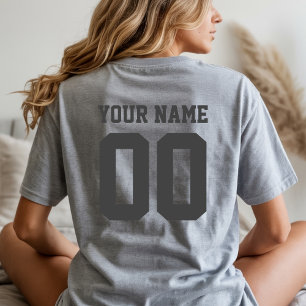 Nom personnalisé Numéro de T-shirt de football fém