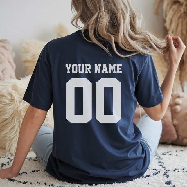Nom personnalisé Numéro de T-shirt de football fém (Créateur téléchargé)
