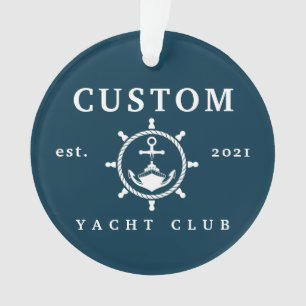Nom personnalisé Ornement de yacht, Décor de yacht