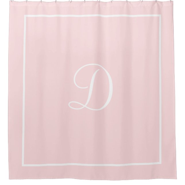 Nom personnalisé ou rideau de douche rose initial (Devant)