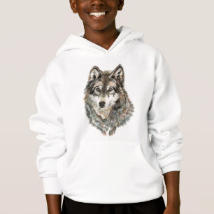 Nom personnalisé ou texte Loup aquarelle animal