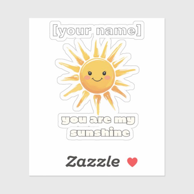 Nom personnalisé ou texte personnalisé Sticker en  (Feuille)