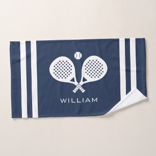 Nom personnalisé Padel Tennis Navy Blue Stripes