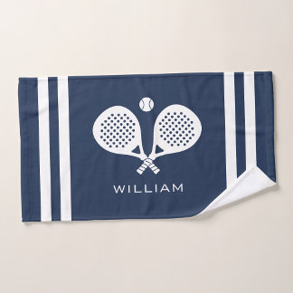 Nom personnalisé Padel Tennis Navy Blue Stripes