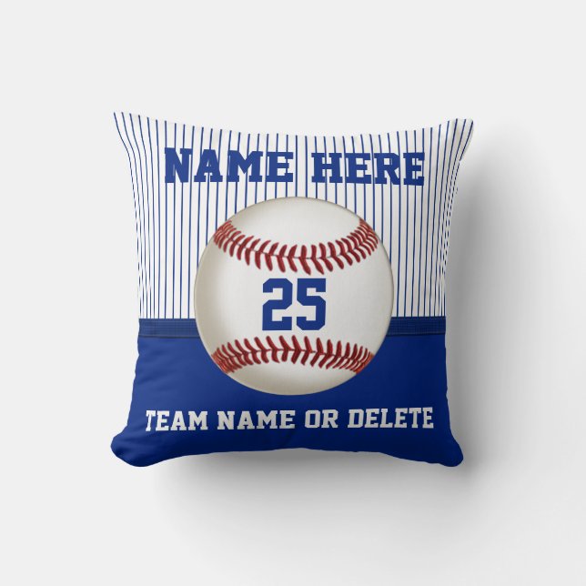 Nom personnalisé par coussin de base-ball, nombre, (Recto)
