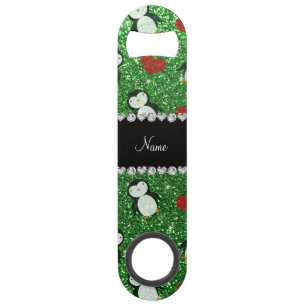 Nom personnalisé parties scintillant verte pingoui