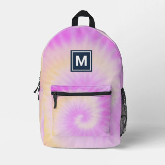 Nom personnalisé Pastel Tie Dye Sac à dos