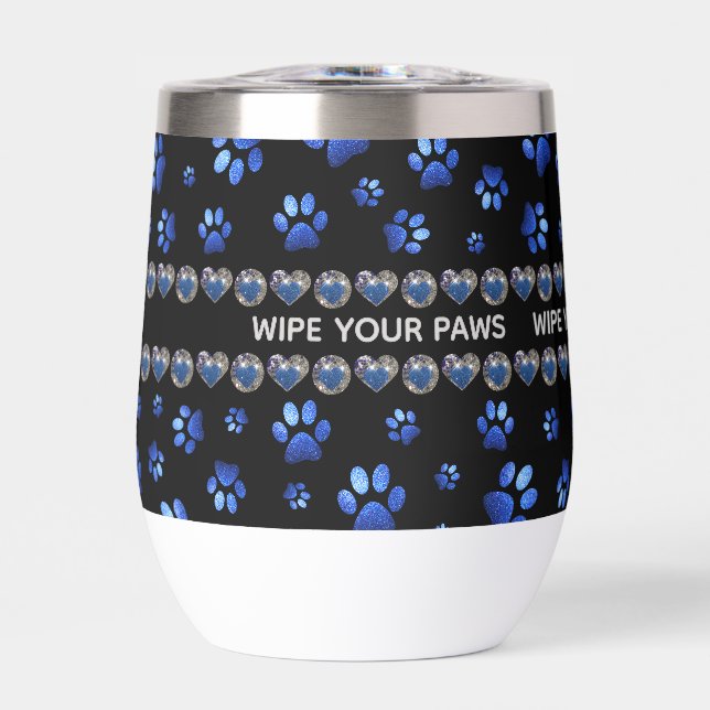 Nom personnalisé, pattes de chien de parties scint (Avant)