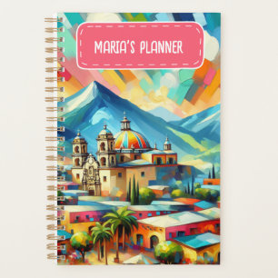 Nom personnalisé peint paysage mexicain