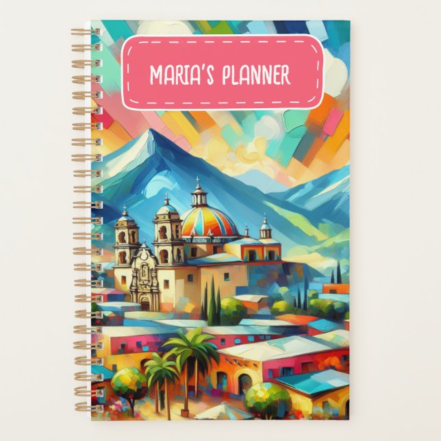 Nom personnalisé peint paysage mexicain (Devant)