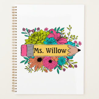 Nom personnalisé Pencil Fleurs sauvages planificat