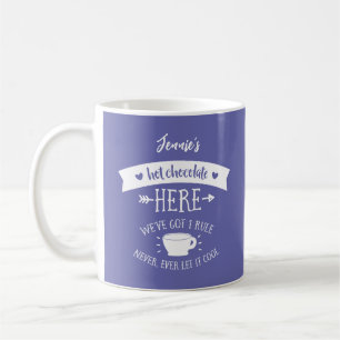 Nom personnalisé Périwinkle Chocolat chaud Mug