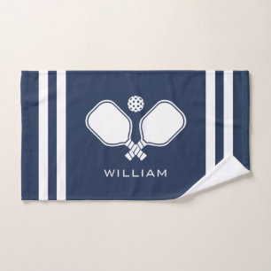 Nom personnalisé Pickleball Navy Blue Stripes