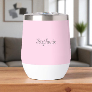 Nom personnalisé Pink Script Monogramme