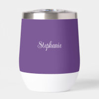 Nom personnalisé Plum Purple Script Monogramme
