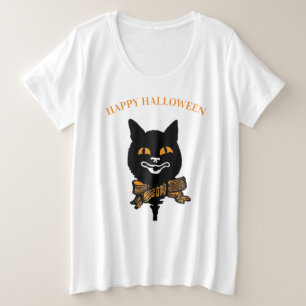 NOM PERSONNALISÉ PLUS T-SHIRT ART NOUVEAU CAT HALL
