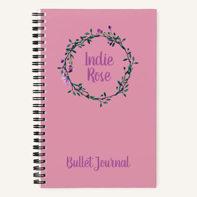 Nom personnalisé Purple Bullet Journal (Recto)