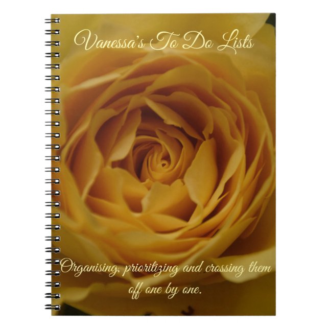 Nom personnalisé rose jaune + Carnet de message (Devant)