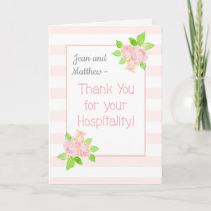 Nom personnalisé Rose Merci pour l'accueil