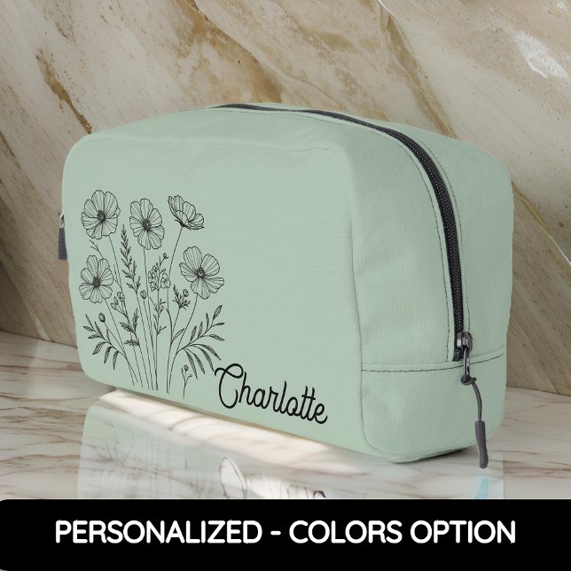 Nom personnalisé Sac cosmétique - Cadeau d'anniver (birthday gift for her, gift for women, toiletry bag for girl, coworker gift, boss gift, besties gift)