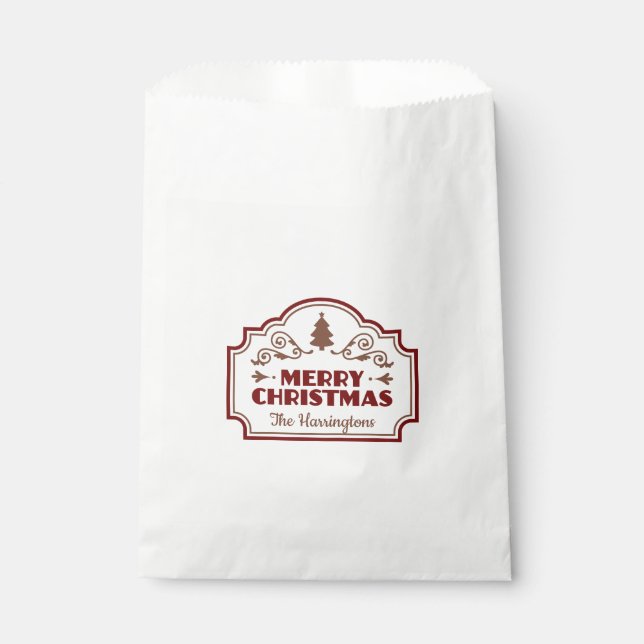 Nom personnalisé Sacs de Noël (Devant)