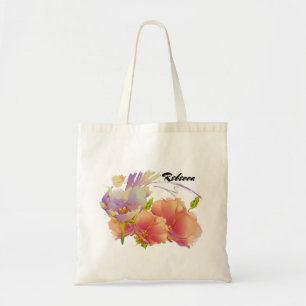 Nom personnalisé Sacs fourre-tout-cadeaux Flora