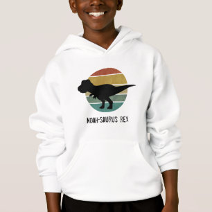 Nom personnalisé saurus t rex retro cercle dinosa