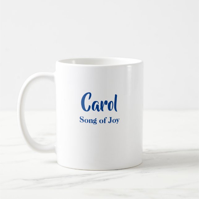 Nom personnalisé Signification Nom Carol Mug (Gauche)