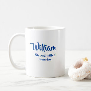 Nom personnalisé Signification Nom William Mug