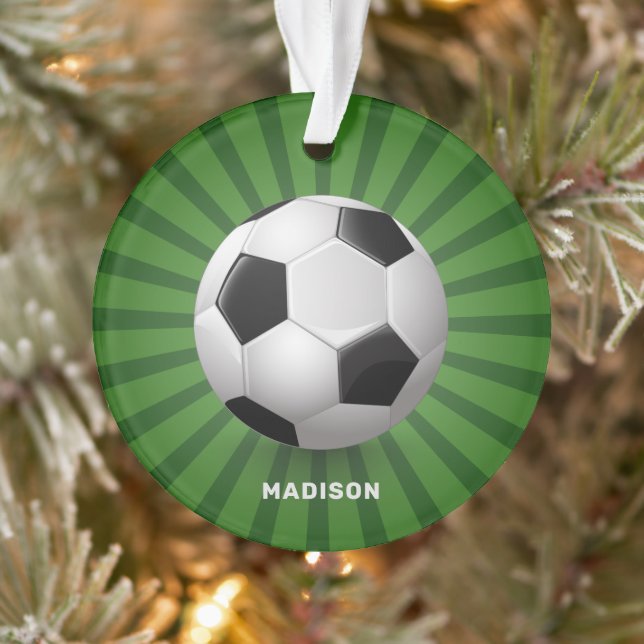 Nom personnalisé Soccer Ball ornement (Arbre)