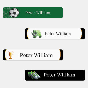 Nom personnalisé Soccer Lover Étiquettes du second