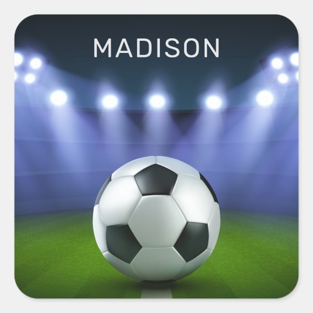 Nom personnalisé Soccer Stade stickers (Devant)