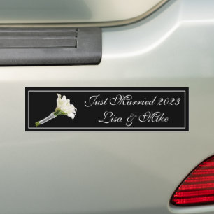 Nom Personnalisé Sticker Bumper Marié