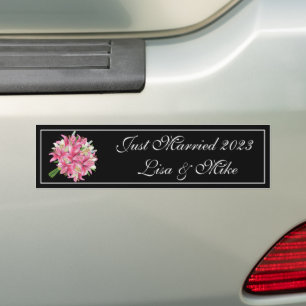 Nom Personnalisé Sticker Bumper Marié