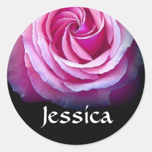 NOM PERSONNALISÉ - Sticker rose Jessica PINK
