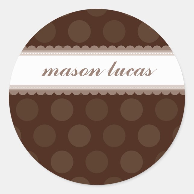 NOM PERSONNALISÉ STICKERS :: goutte de chocolat 2 (Devant)
