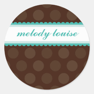 NOM PERSONNALISÉ STICKERS :: goutte de chocolat 3