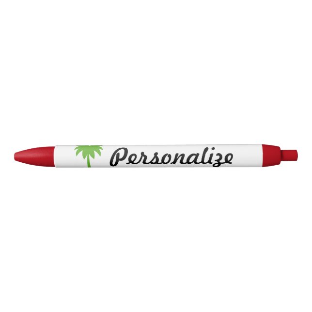 Nom personnalisé stylo de palmier tropical (Devant)